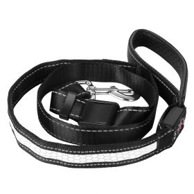 iMounTEK 5FT LED Dog Leash – USB Rechargeable Light Up Dog Walking Leash with 9 Light Colors, IPX7 Waterproof Nylon Lead for Night Walks