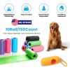 iMounTEK 10 Rolls 150 Count Dog Waste Bags with Dispenser – Leakproof, Eco-Friendly, Unscented Disposable Dog Poop Bags