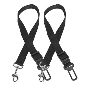 iMounTEK 2-Pack Pet Dog Seat Belt Leash – Adjustable Nylon Safety Car Harness Strap for Dogs & Cats