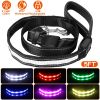 iMounTEK 5FT LED Dog Leash – USB Rechargeable Light Up Dog Walking Leash with 9 Light Colors, IPX7 Waterproof Nylon Lead for Night Walks