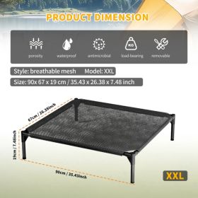 XXL Mesh Pet Bed – Elevated Cooling Dog Cot with Breathable Ventilation, Waterproof Teslin Fabric, Durable Raised Frame for Dogs and Cats (Option: defaulttitle)