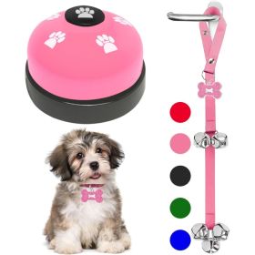 2 Pack Dog Door Bells Dog Doorbell To Go Outside Puppy Train Bell For Dogs To Ring (Option: Pink)