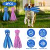 2Pcs Squeaky Dog Toys No Stuffing Crinkle Plush Octopus Dog Teething Toy Interactive Dog Toy Dog Training Toy For Puppy Small Medium Large Dog