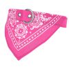 Adjustable Bandana Leather Pet Collar with Triangle Scarf