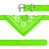Adjustable Bandana Leather Pet Collar with Triangle Scarf