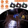 iMounTEK Rechargeable LED Light Up Dog Harness – No Pull Reflective Lighted Vest with Handle for Small, Medium & Large Dogs