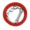 iMounTEK 29.5FT Dog Tie Out Cable – Heavy-Duty Chew-Resistant Dog Lead with Shock-Absorbing Spring & 360° Swivel Clips
