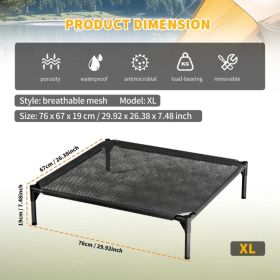 XL Mesh Pet Bed – Elevated Cooling Dog Cot with Breathable Ventilation, Waterproof Teslin Fabric & Durable Raised Frame (Option: defaulttitle)
