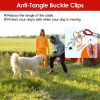 iMounTEK 29.5FT Dog Tie Out Cable – Heavy-Duty Chew-Resistant Dog Lead with Shock-Absorbing Spring & 360° Swivel Clips