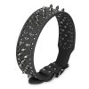 iMounTEK Leather Studded Dog Collar – Adjustable Spiked PU Leather Pet Collar for Strong Breeds & Everyday Style