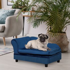 Luxury Fancy Dog Couch With Hidden Storage (Option: Blue-740x485x165 mm)