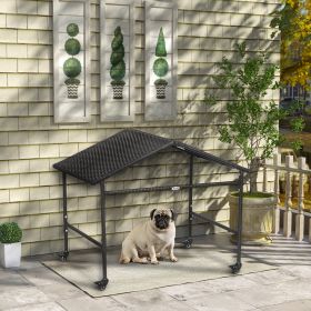 Outdoor Dog Bed with Canopy (Option: Brown-720x550x90 mm)