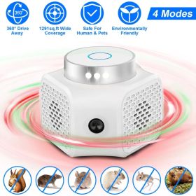 Indoor Ultrasonic Electronic Device, Dual Ultrasonic Speakers with 2235KHz & 25KHz Frequency, 4 Operation Modes, 9LED Strobe Light, Rated 3229 Sq (Option: default title)