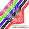 Adjustable Bandana Leather Pet Collar with Triangle Scarf