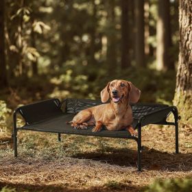 Gardner Small Dog Outdoor Waterproof Portable Breathable Mesh Pet Bed With Three-Sided Guardrail Self-pickup Orders Support FedEx, Amazon Ship, A (Option: BlackM)