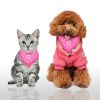 Adjustable Bandana Leather Pet Collar with Triangle Scarf