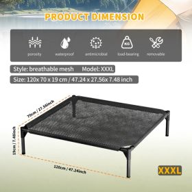 XXXL Mesh Pet Bed – Extra Large Elevated Cooling Dog Cot with Breathable Ventilation, Waterproof Teslin Fabric & Durable Raised Frame (Option: defaulttitle)