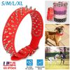 iMounTEK Leather Studded Dog Collar – Adjustable Spiked PU Leather Pet Collar for Strong Breeds & Everyday Style