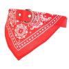 Adjustable Bandana Leather Pet Collar with Triangle Scarf