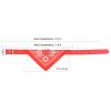 Adjustable Bandana Leather Pet Collar with Triangle Scarf
