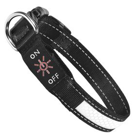 iMounTEK LED Light Up Dog Collar – USB Rechargeable Glowing Safety Collar with 9 Light Colors & IPX7 Waterproof Design (Option: LEDDogCollarL)