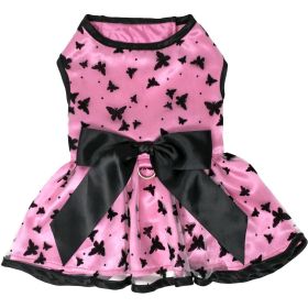 All Aflutter Pink &amp; Black Dog Dress (size: XLarge)